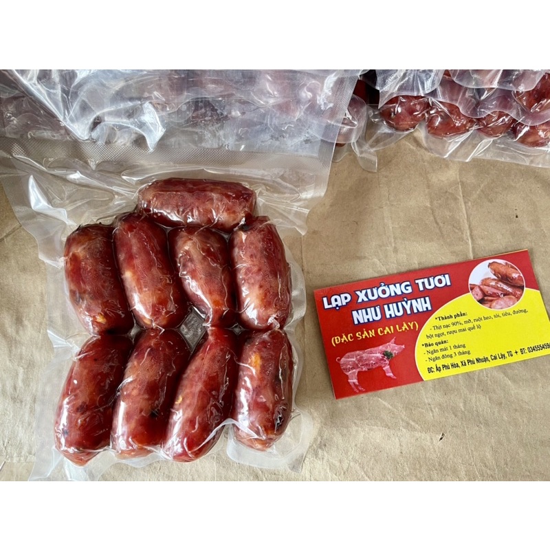 COMBO 2kg LẠP XƯỞNG TƯƠI CAI LẬY ( 4 gói ) 90% nạc VỊ TRUYỀN THỐNG