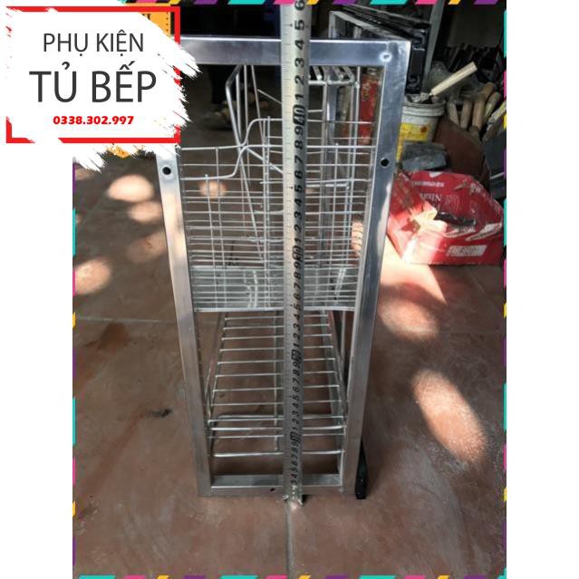 Giá dao thớt inox lắp tủ bếp lắp day 3 tầng nặng cân cao cấp