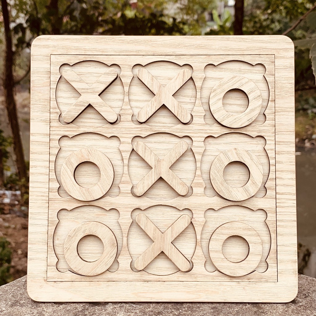 Bộ Bàn Cờ Tic Tac Toe Vui Nhộn Cho Cả Gia Đình Phiên Bản Cờ Caro Mini