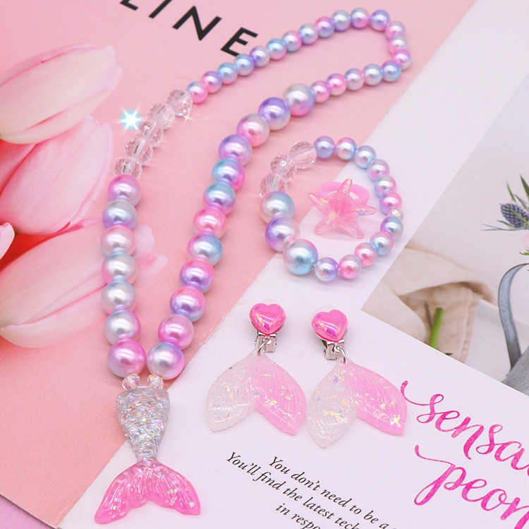 Set 8 Món Trang Sức Nàng Tiên Cá Dễ Thương Cho Bé Gái