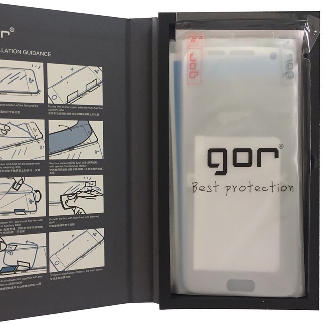 [SHIPNOW] Bộ 3 dán Gor Full màn hình dẻo Galaxy S7 Edge chính hãng ( Full box)