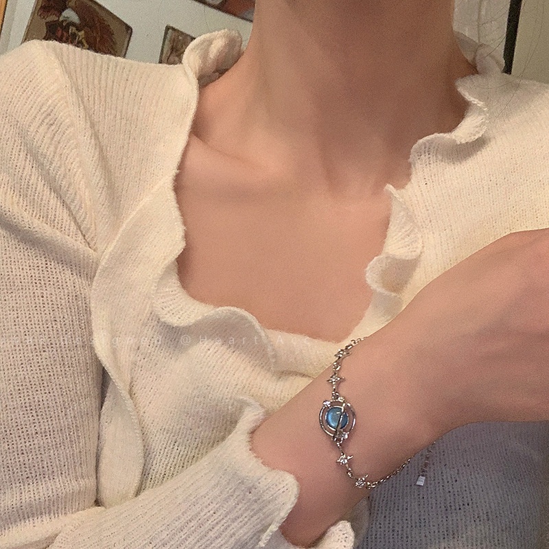 Vòng Tay Đính Đá Zircon Hình Hành Tinh Tinh Xảo Thời Trang Cho Nữ