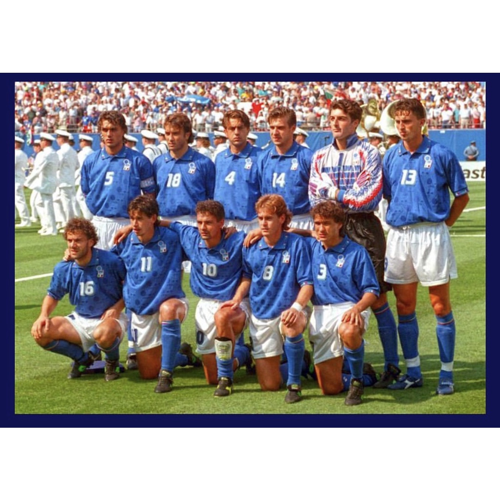 Áo Thun Bóng Đá Đội Tuyển Ý 1994-1996 s-2xl