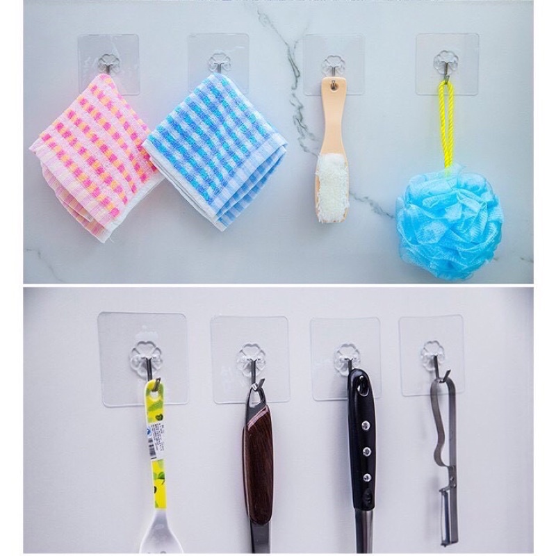 Móc Dán Tường 6x6 cm Trong Suốt