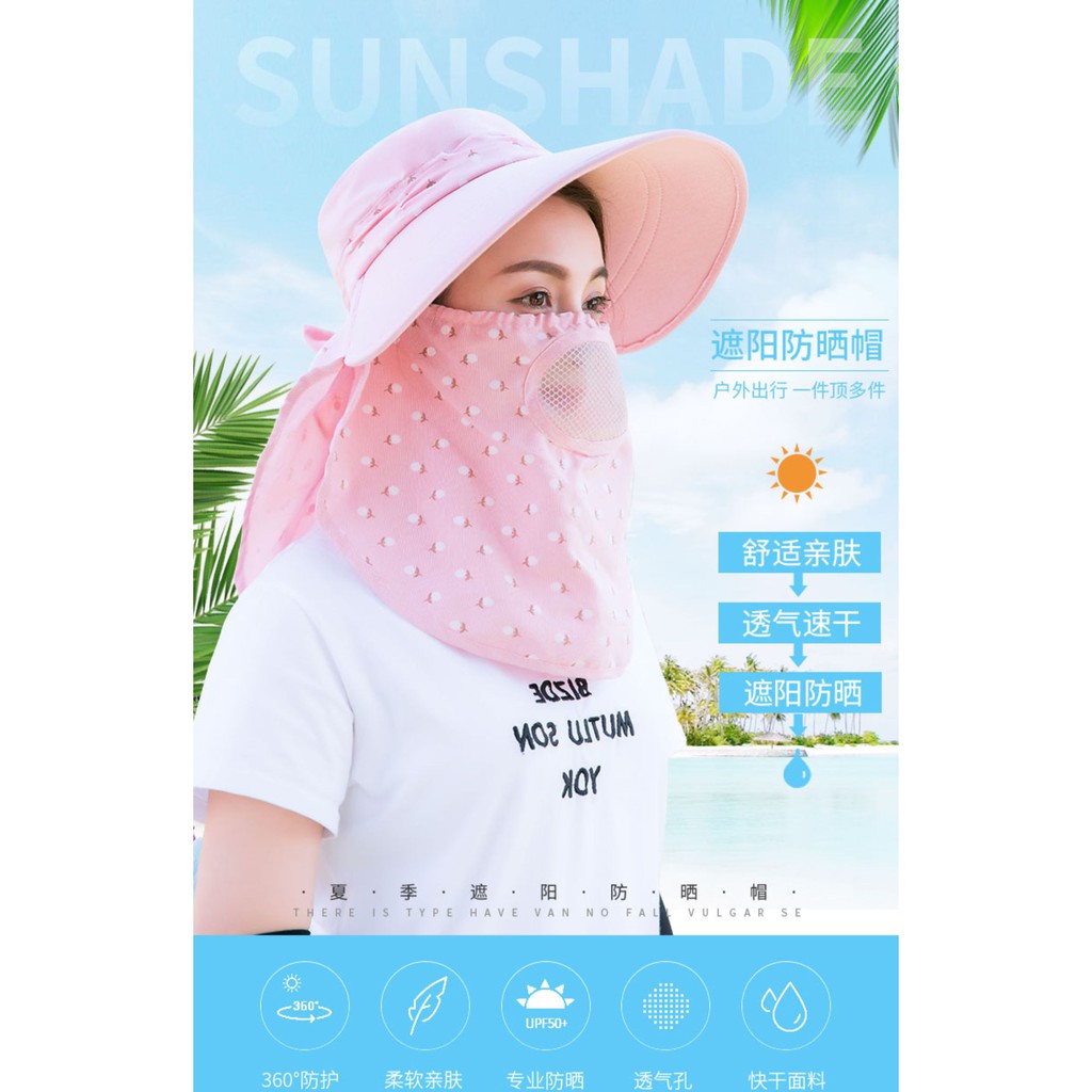 Mũ Chống Nắng Che Phủ Toàn Diện Dễ Phối Đồ Thời Trang Mùa Hè Cho Nữ