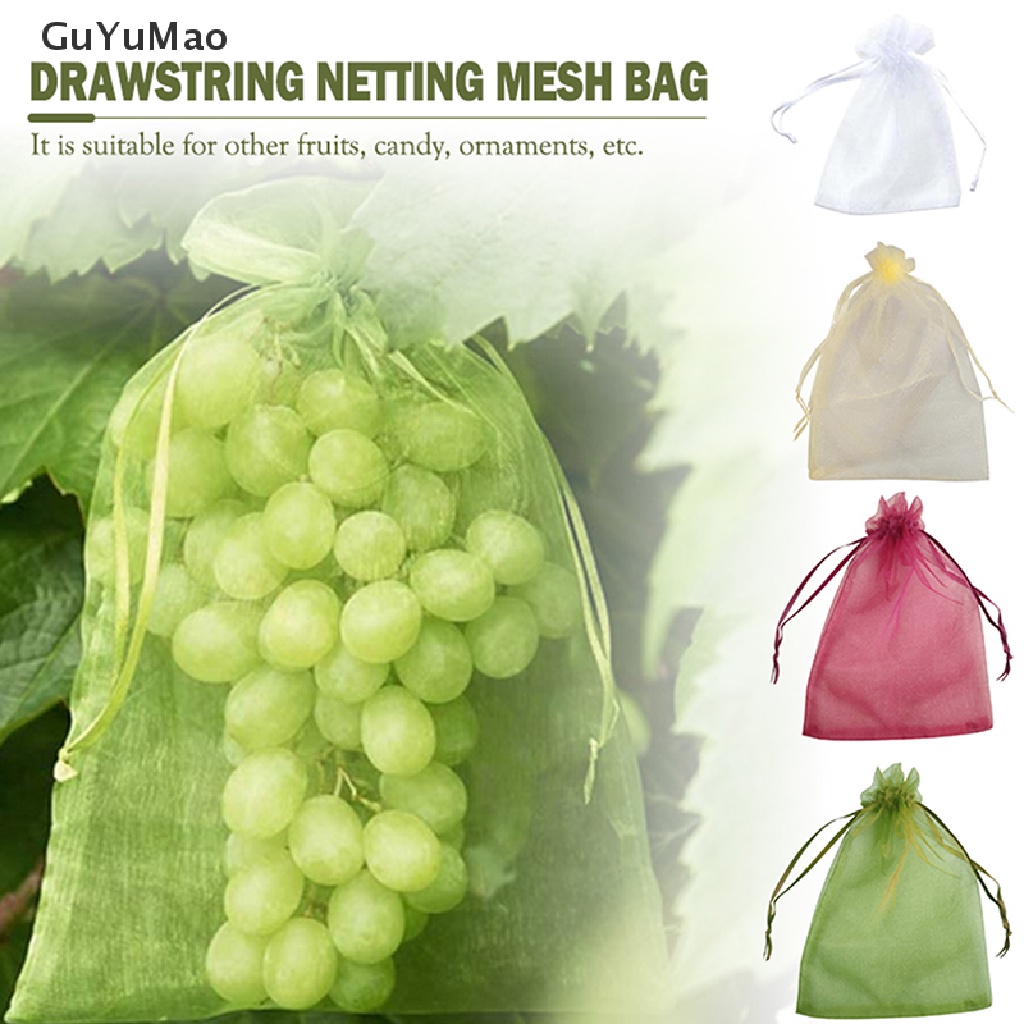 Set 50 Túi Lưới Dây Rút Bảo Vệ Chống Côn Trùng Cho Sân Vườn PRTA