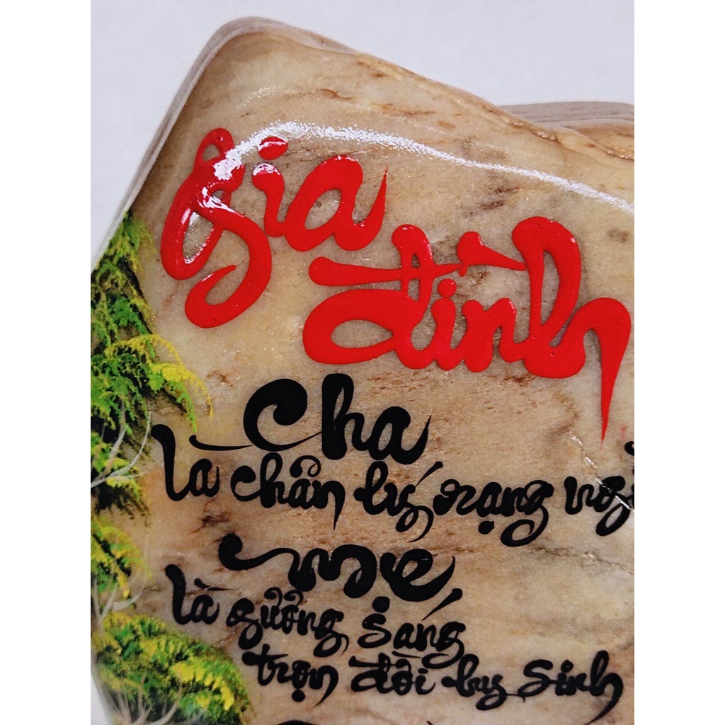 Thư pháp trên đá đa sắc 💯% tự nhiên.﻿, viết chữ thư pháp theo yêu cầu của khách hàng