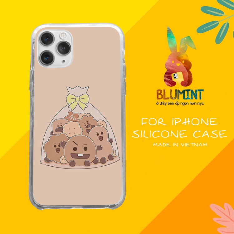 Ốp lưng ip Shooky tinh nghịch cho iPhone13promaxXS XR nữ 8plus mềm 7Plus X XR Xs Max 6 6s BLUBTA0831