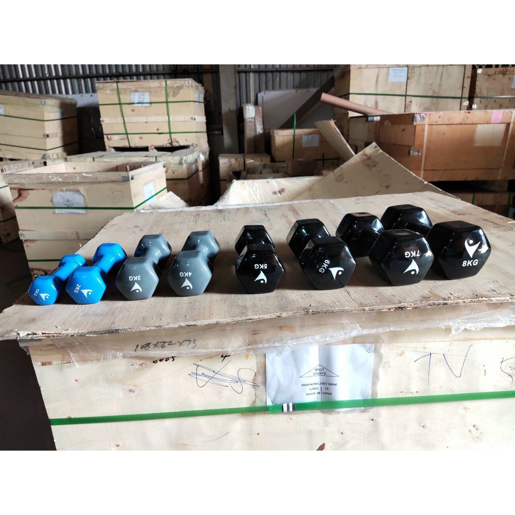 Tạ Tay 5kg Bọc Cao Su Lõi Thép Vinsa Cao Cấp Bảo Hành 3 Tháng