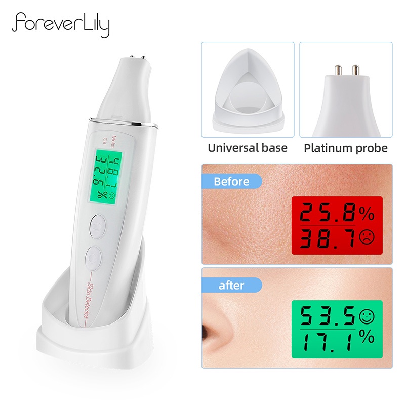 Bút kiểm tra độ ẩm da mặt Foreverlily màn hình LCD kỹ thuật số