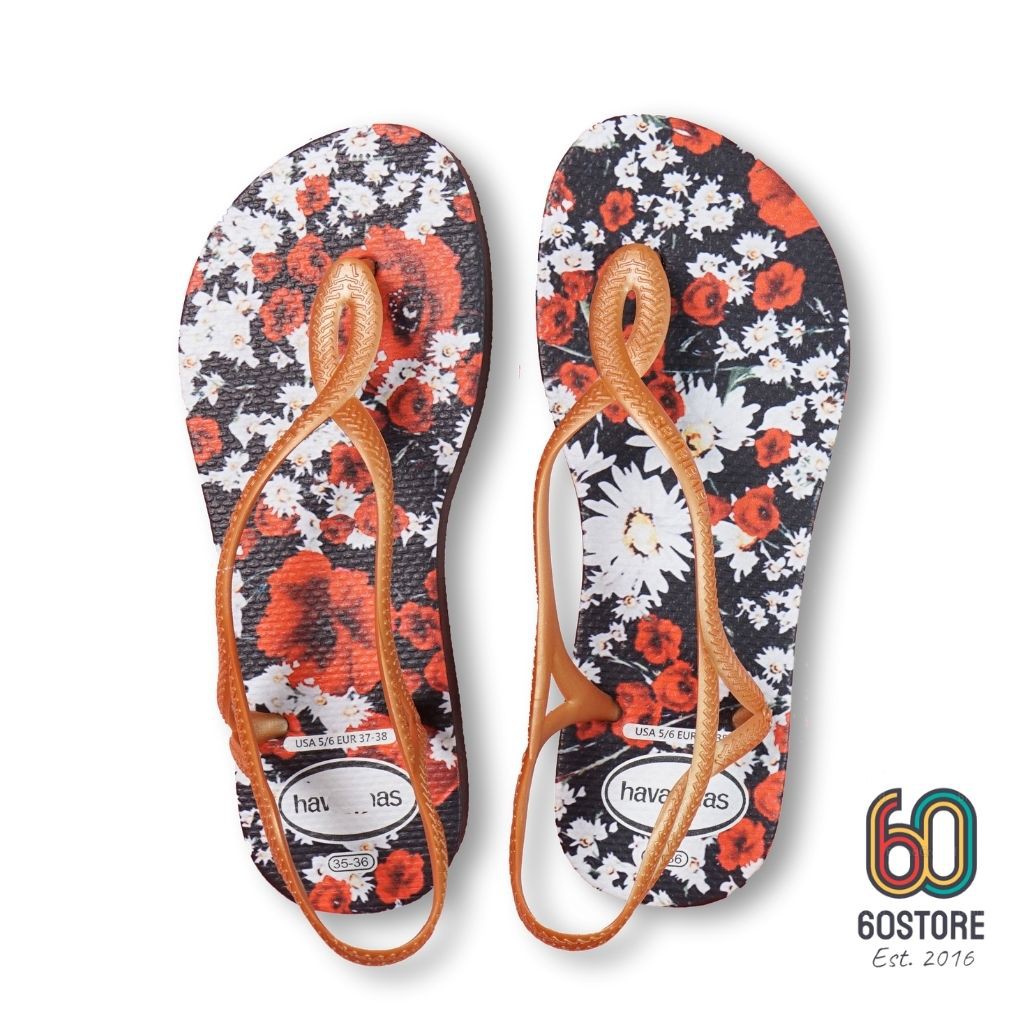 Sandal Havaianas Nữ Thái Lan Đế Hoa Dép Quai Hậu Nữ Đi Biển Giày Quai Hậu Cao Su Chống Trơn Trượt Cao Cấp Hàng Xịn Đẹp