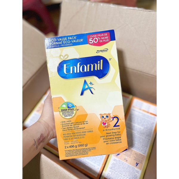 Sữa bột Enfamil Canada số 1+ & 2+ cho bé 992gr