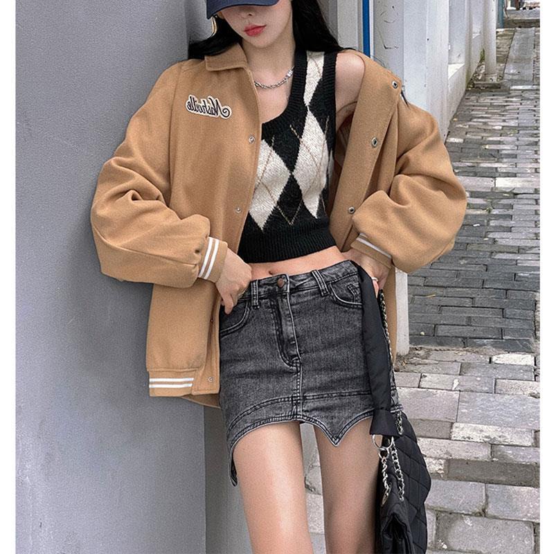 Áo khoác bóng chày vải kaki cỡ lớn thiết kế trẻ trung cá tính | BigBuy360 - bigbuy360.vn