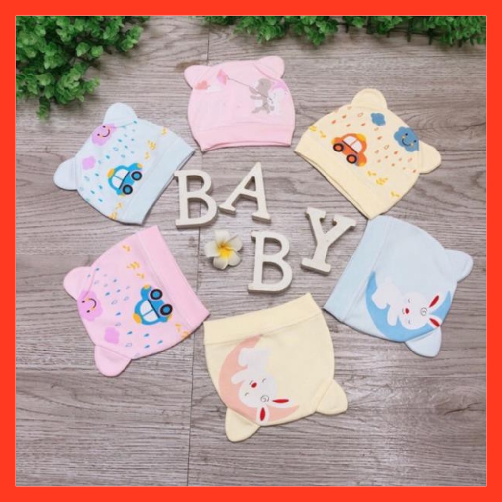 Mũ cotton Sơ Sinh Cho Bé dưới 3 tháng