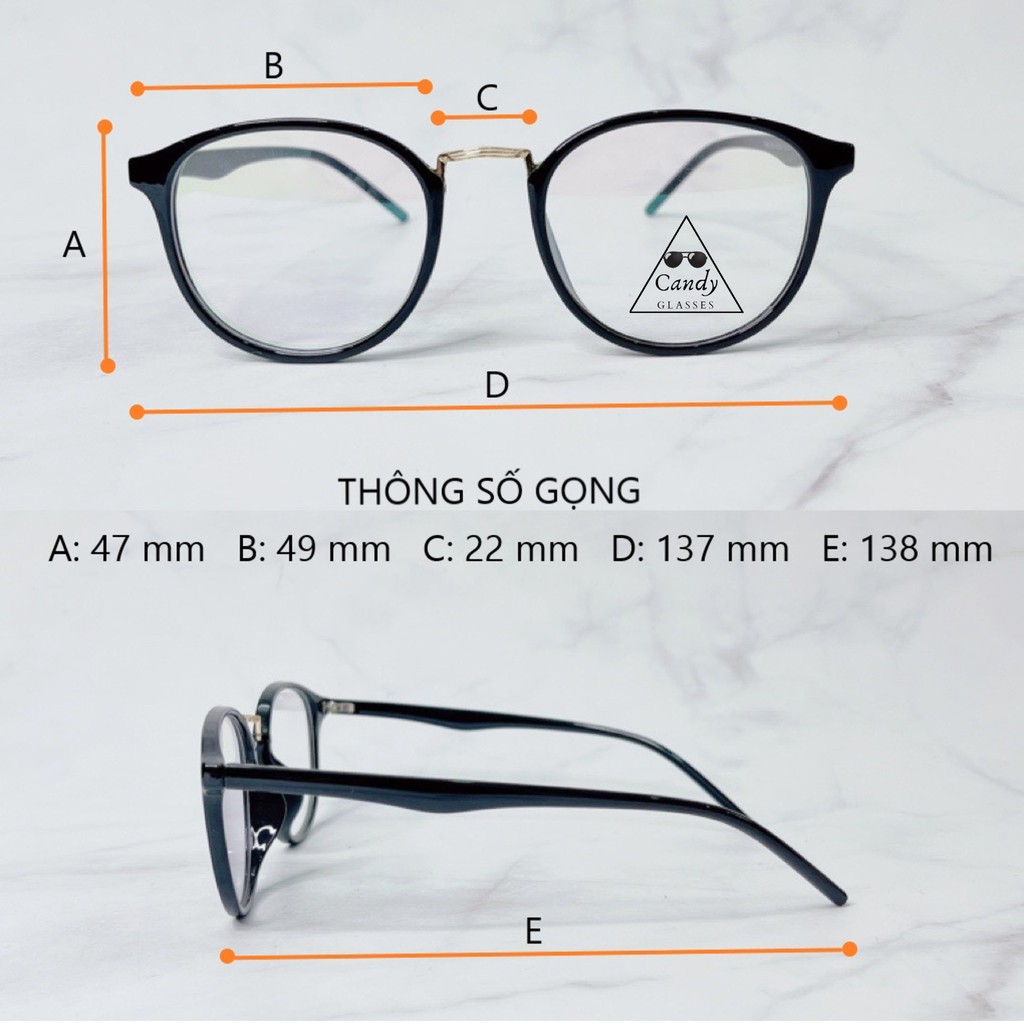 Gọng kính tròn nam nữ chất liệu nhựa dẻo 209 – Tiệm kính Candy | BigBuy360 - bigbuy360.vn