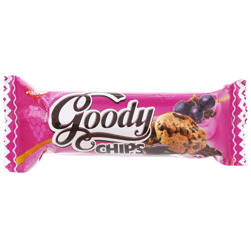 [COMBO 4 GÓI]_Bánh quy sôcôla chip nho Goody Chips gói 80g