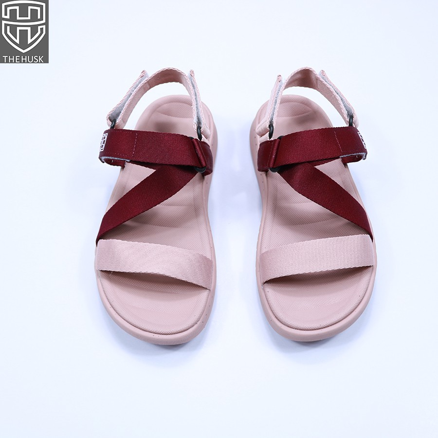 Giày Sandals Nữ HuuCuong &amp; TheHusk Quai Hồng Đỏ Đế Hồng - TH15