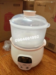 Nồi nấu cháo chậm bear 0.8L + CÓ LỒNG HẤP