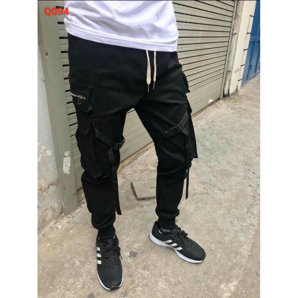 Quần jogger kaki túi hộp co giãn