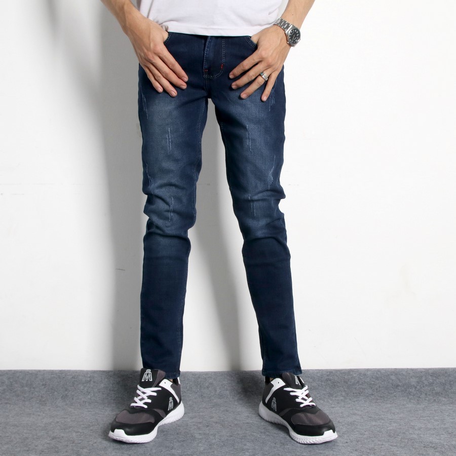 Quần jean nam xanh co giãn vải đẹp TS500 Tronshop | BigBuy360 - bigbuy360.vn