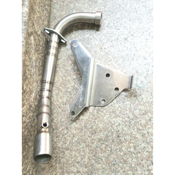 Cổ pô Sh Việt 350cc và bát gắn pô 4 road titan.