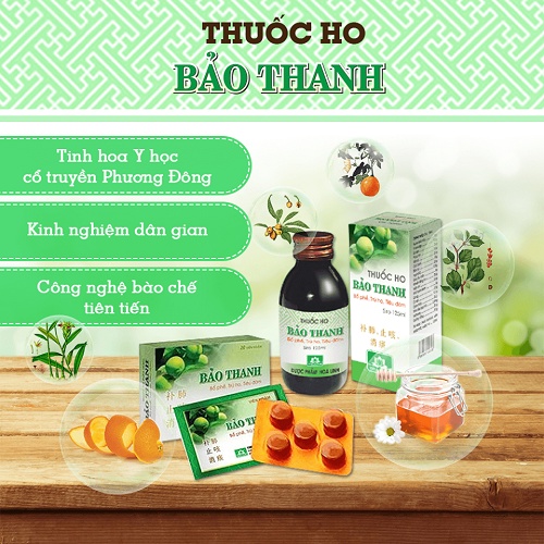 Siro ho Bảo Thanh- Giúp bổ phế, trừ ho, hóa đờm
