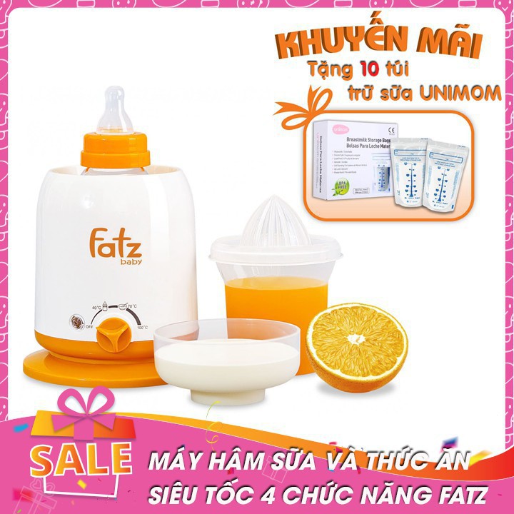 [TẶNG 10 TÚI TRỮ SỮA UNIMOM] Máy hâm sữa và thức ăn siêu tốc Fatz