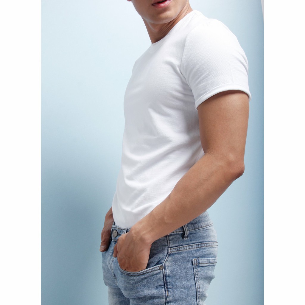 Áo Phông Trắng Nam Cổ Tròn Chất Mịn Thoáng Mát | BigBuy360 - bigbuy360.vn