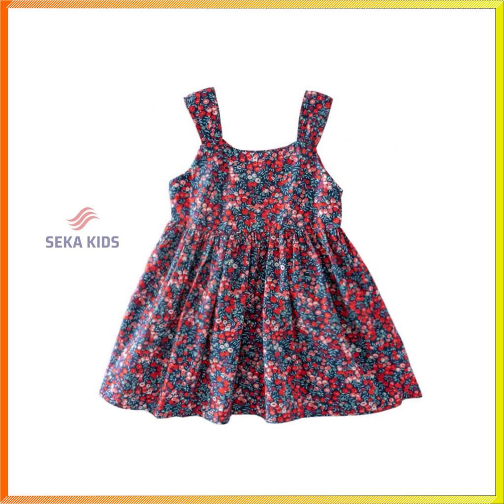 Váy Hai Dây, Sát Nách Hoa Nhí Vintage mùa hè mẫu mới 2021 cho bé gái 1-8 tuổi
