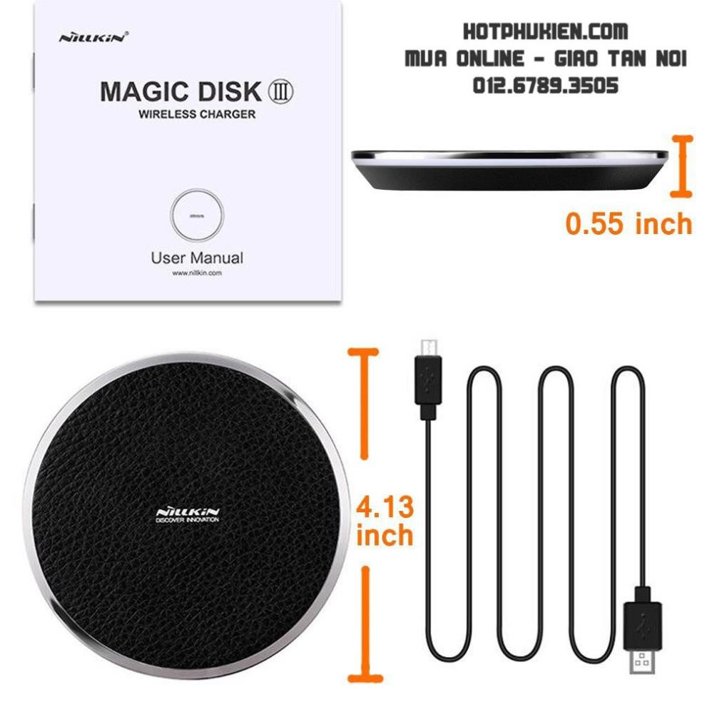 [BH 1 ĐỔI 1] Đế sạc nhanh không dây Nillkin Magic Disk III chuẩn Qi thế hệ thứ 3 - Hàng chính hãng