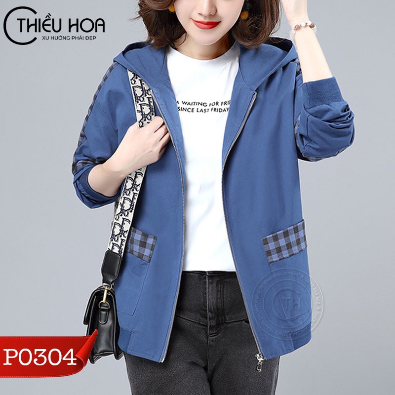 Áo Khoác Nữ Trung Niên Chống nắng chống gió cực tốt, chất liệu Kaki dù cao cấp Thương hiệu Thiều Hoa P0304