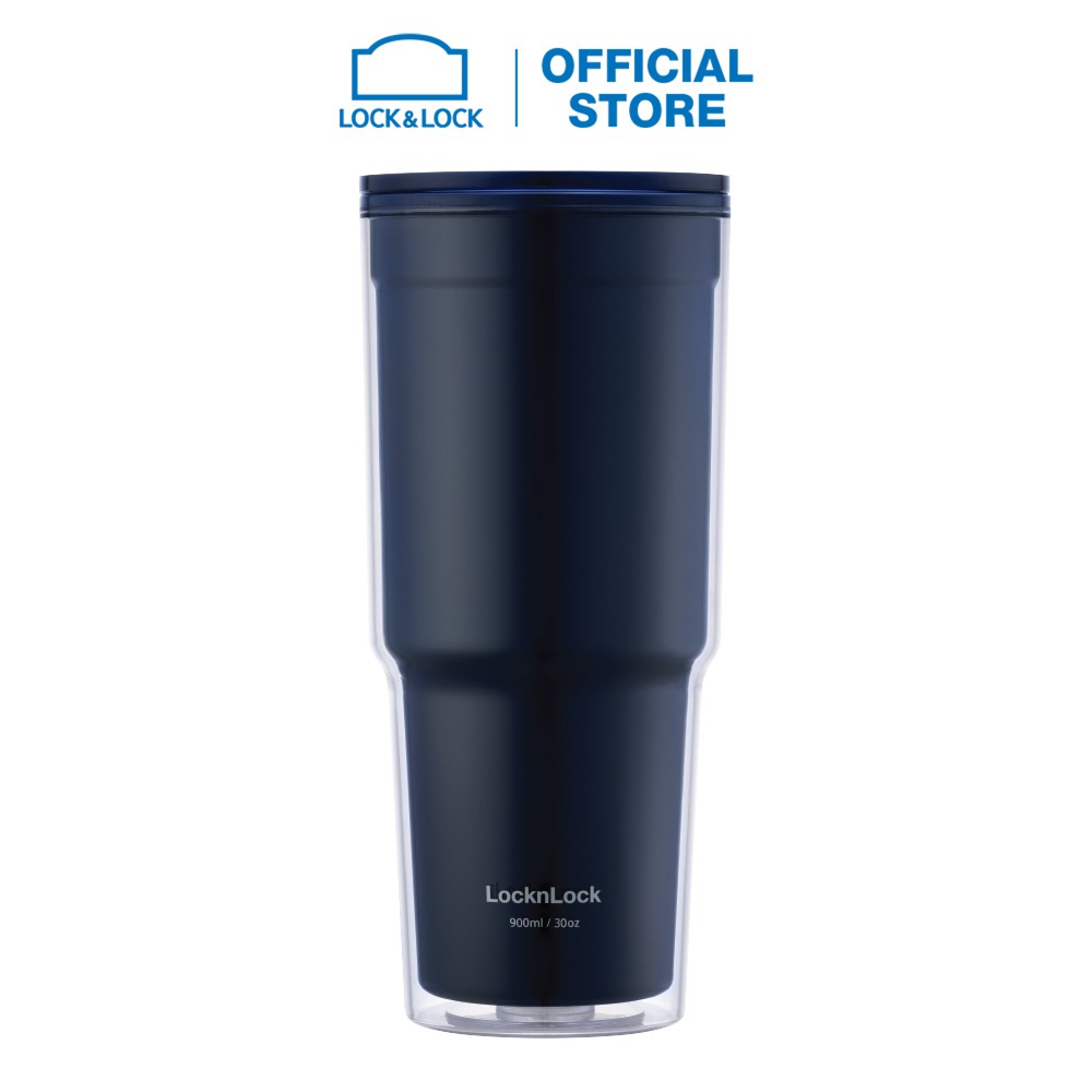 Ly nhựa 2 lớp Lock&Lock double wall cold cup 900ml HAP502 (2 màu) | BigBuy360 - bigbuy360.vn