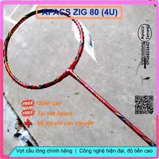 Vợt cầu lông Apacs Zig 80 (4U) - gen trợ lực cải tiến phiên bản mới