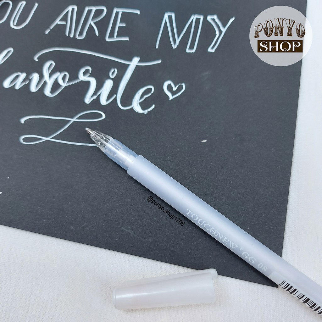 🖤 Bút gel mực trắng viết giấy đen Scrapbook