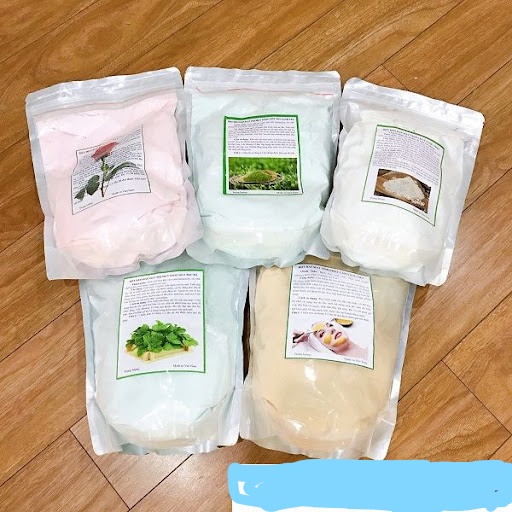 BỘT DẺO ĐẮP MẶT TINH CHẤT CÁM VÀNG,NGỌC TRAI,BẠC HÀ , HOA HỒNG, THUỐC BẮC...