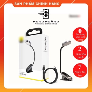 Đèn kẹp mini Baseus không dây cảm ứng 3 màu để đọc sách vào ban đêm - Hưng Hoàng