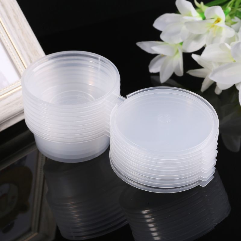 (Hàng Mới Về) Set 10 Cốc Nhựa 74ml Dùng Một Lần Đựng Đồ Chơi Slime Tiện Dụng