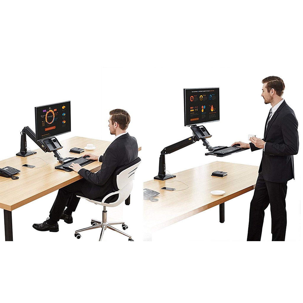 Giá Treo Màn Hình Máy Tính Kèm Mâm Để Bàn Phím  - Dùng cho màn hình từ 19"-35" NB -FC35