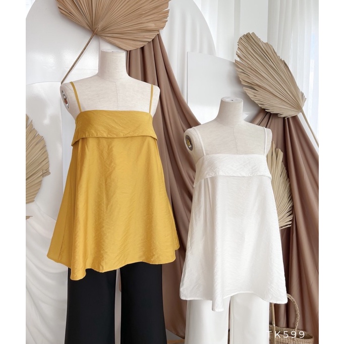 Áo 2 dây nữ form rộng freesize dáng dài NPA004