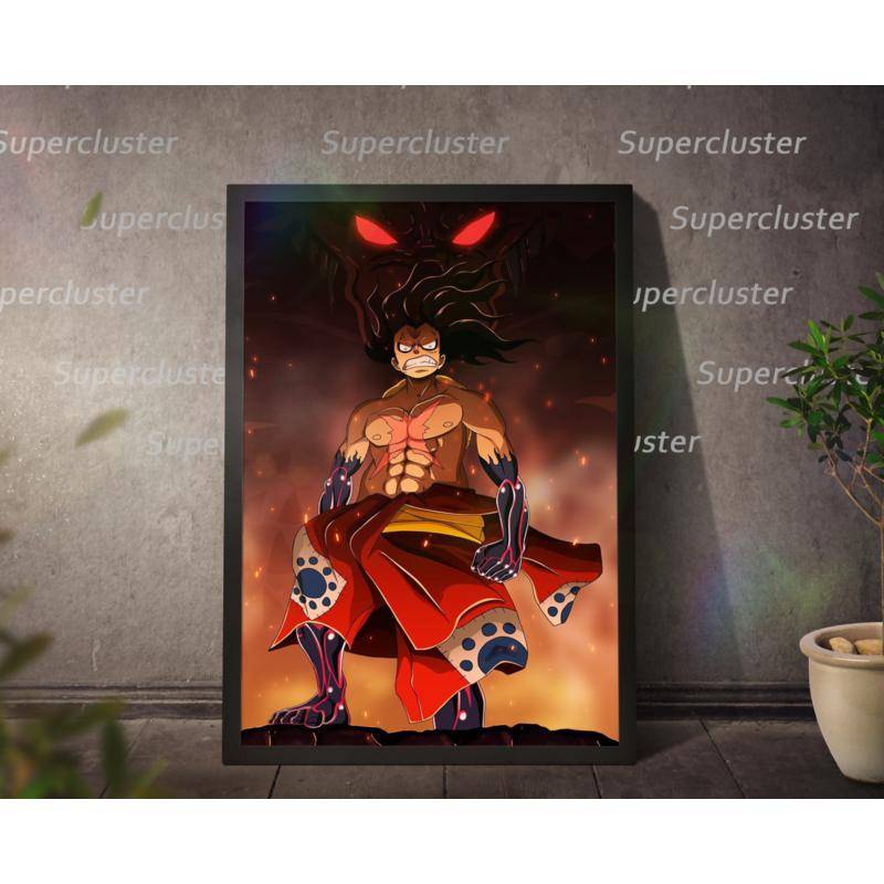 Tranh Vải Bạt Treo Tường In Hình Nhân Vật Luffy Trong Phim Hoạt Hình One Piece Trang Trí Nhà Cửa