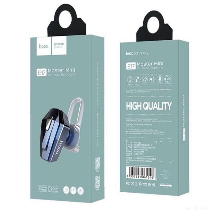 ✅ Free ship Tai nghe bluetooth Hoco E17 - IronMan âm thanh sống động Hàng Chất Lượng