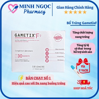 Gametix F hộp đẹp, GametixF bổ trứng, đa nang buồng trứng tăng thụ thai, hỗ trợ sinh sản cho nữ