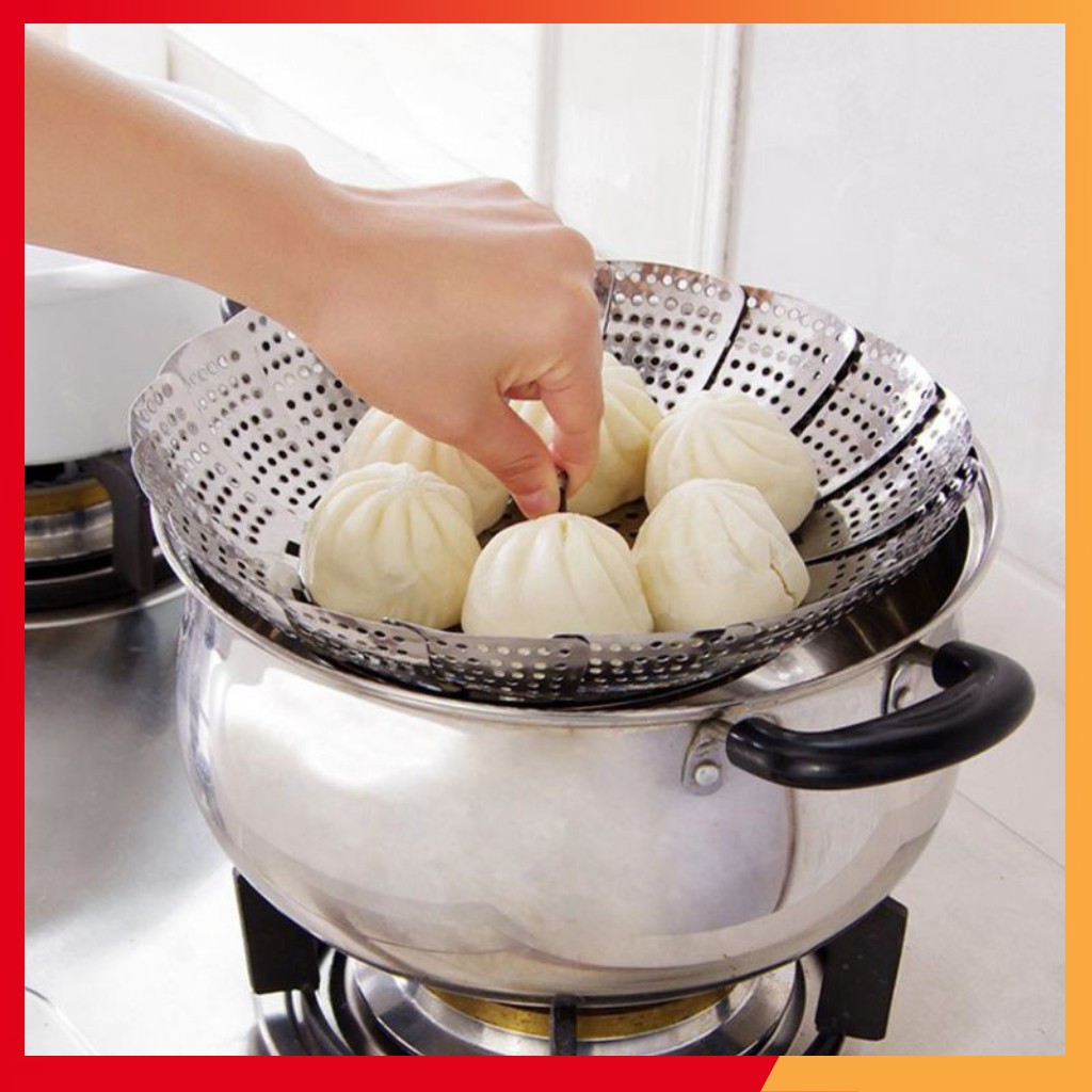 Xửng hấp ,rổ inox không rỉ hấp cách thuỷ đồ dùng nhà bếp siêu tiện lợi