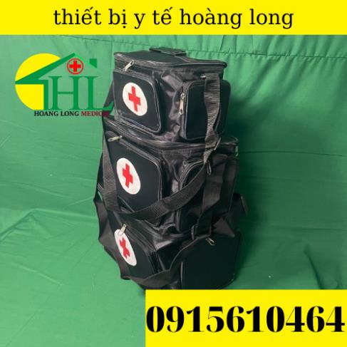 Túi Cứu Thương Màu Đen Cỡ Đại 34x22x24cm - Túi Y Tế