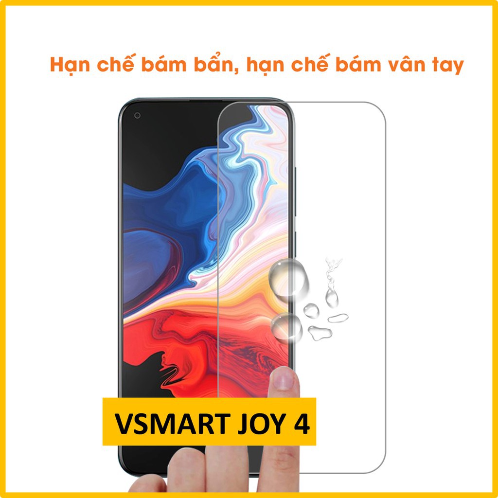 Kính cường lực vsmart Live 4 Joy 4 full màn trong suốt chống xước độ bền cao có tặng kèm khăn lau màn hình Kính-[Baiko]