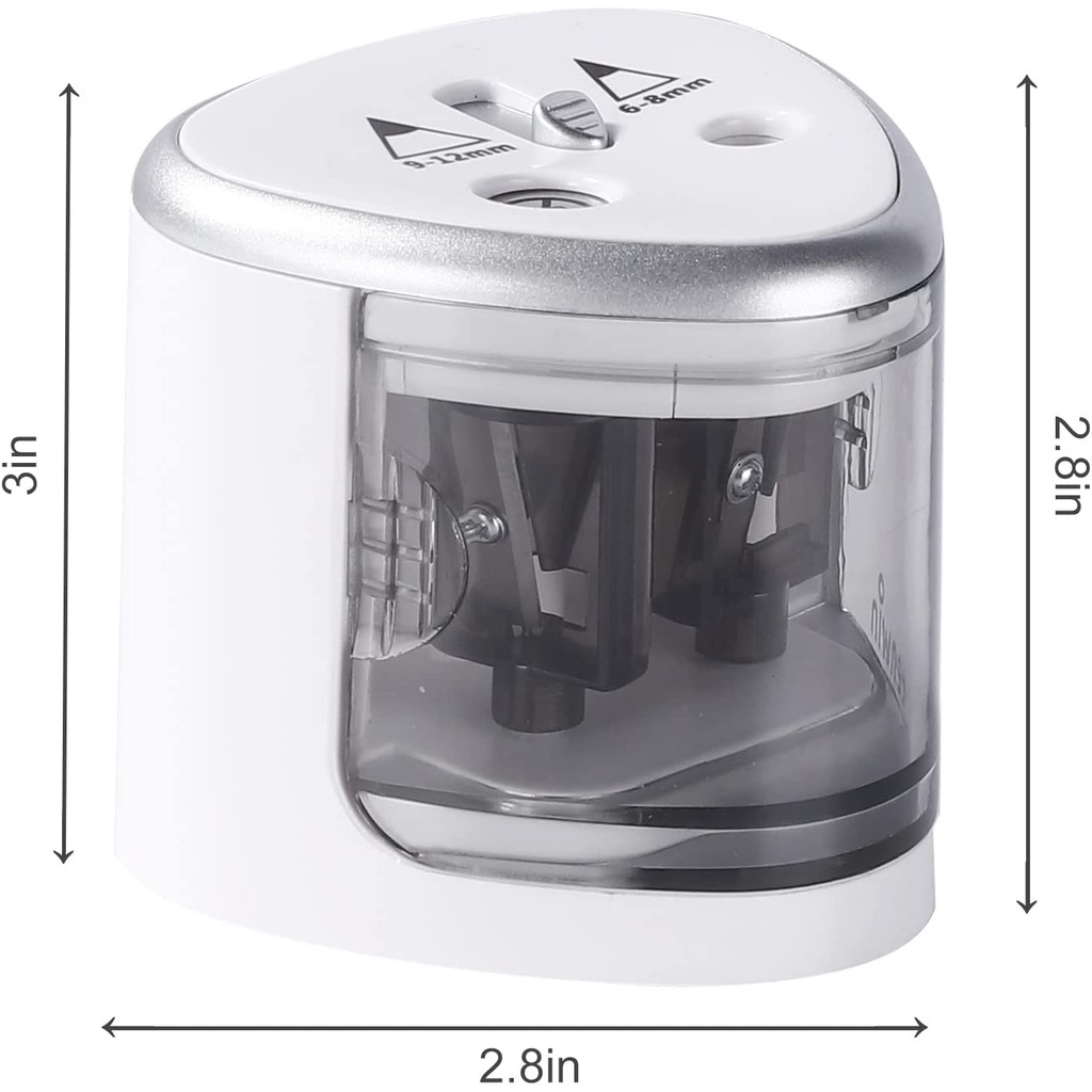 Đồ Chuốt Bút Chì Điện Tử Hai Lỗ 2 Và 6-12mm Dành Cho Học Sinh / Nhân Viên Văn Phòng / Trường Học