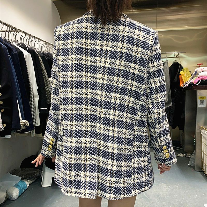 Áo khoác dạ mùa đông kẻ caro mẫu mới nhất