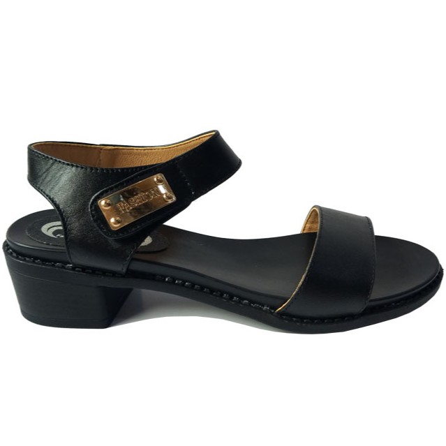 Giày Sandal Cao Gót Nữ Da Bò BIGGBEN Gót 4cm HKD163