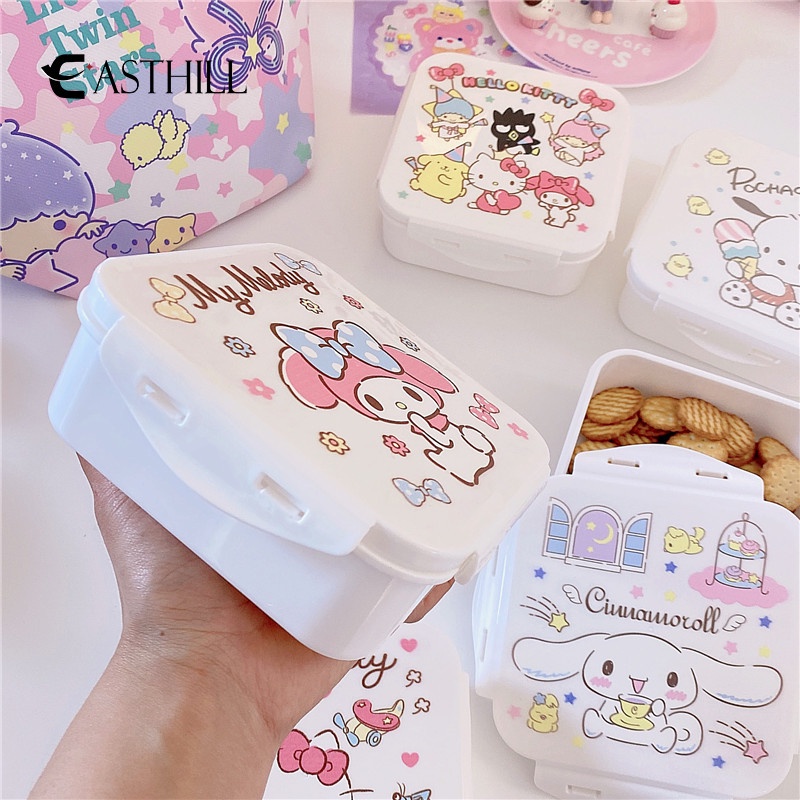 Hộp Đựng Đồ Ăn Trưa Hình Kuromi Cinnamoroll Littletwinstars Dễ Thương 13.5Cm