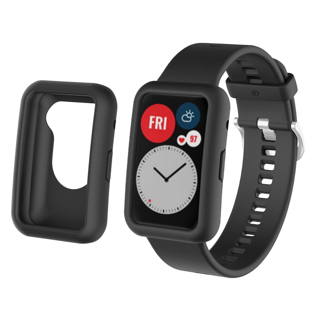 Ốp silicon mềm nhiều màu tùy chọn bảo vệ mặt đồng hồ thông minh Huawei Watch Fit